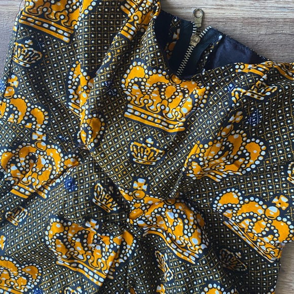 Grass-fields | African Crown Print Beka Jumpsuit African Made Black Owned Size 8 - Picture 9 of 9